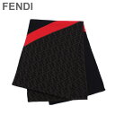 フェンディ マフラー（メンズ） フェンディ マフラー メンズ FXS124-AEVB-F1DPC マルチカラー レッド FENDI 【送料無料（※北海道・沖縄は配送不可）】