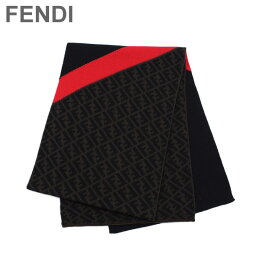 フェンディ マフラー（メンズ） フェンディ マフラー メンズ FXS124-AEVB-F1DPC マルチカラー レッド FENDI 【送料無料（※北海道・沖縄は配送不可）】