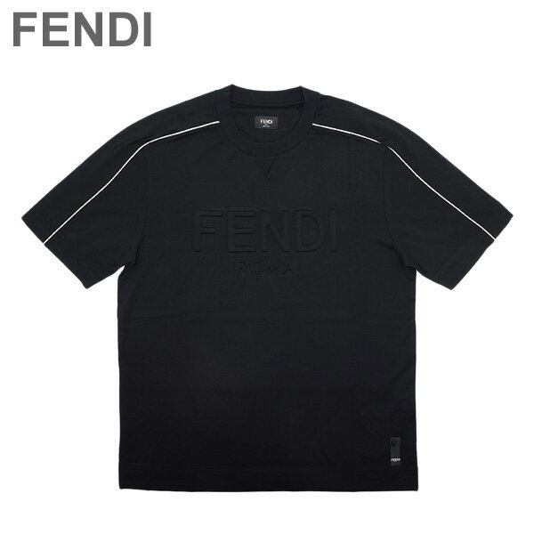 楽天タイムクラブ セレクトフェンディ Tシャツ メンズ FY1100-AI7F-F0QA1 ブラック T-shirt P.S.L.J. FENDI PIPING【送料無料（※北海道・沖縄は配送不可）】