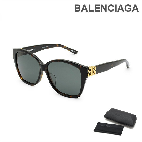 【国内正規品】バレンシアガ サングラス BB0135SA-002 59 ハバナ アジアンフィット レディース BALENCIAGA【送料無料（※北海道・沖縄は配送不可）】