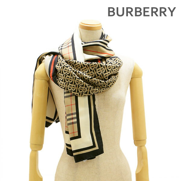 СХ꡼  륯 8011951 A7026 Check TB Monogram Triple Silk Oblong ǥ BURBERRY̵ʢ̳ƻԲġˡ