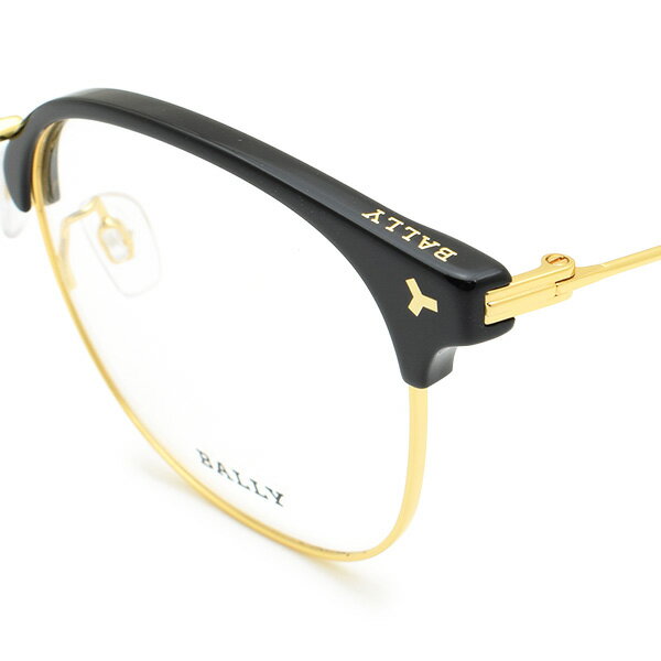 BALLY バリー メガネ 眼鏡 フレーム のみ BY5038-D/V 005 54 ブラック/ゴールド ノーズパッド メンズ【送料無料（※北海道・沖縄は配送不可）】