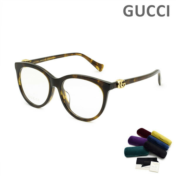 グッチ メガネ 眼鏡 フレーム のみ GG1074OA-002 ハバナ アジアンフィット レディース GUCCI 【送料無料（※北海道・沖縄は配送不可）】