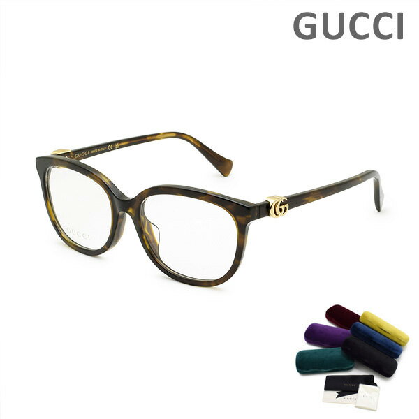  グッチ メガネ 眼鏡 フレーム のみ GG1075OA-002 ハバナ アジアンフィット レディース GUCCI 