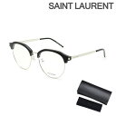 サンローラン メガネ 眼鏡 フレーム のみ SL 512/F-001 ブラック/シルバー ノーズパッド レディース SAINT LAURENT【送料無料（※北海道 沖縄は配送不可）】