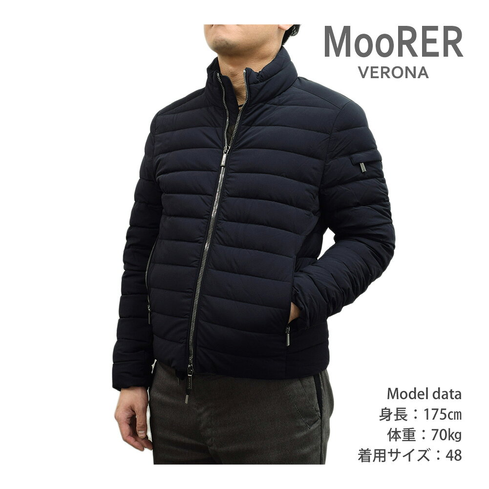 樂天商城 - 22AW ムーレー ダウン メンズ RAY-KN DARK BLU ダークブルー ダウンジャケット ダウンコート MOORER 【送料無料（※北海道・沖縄は配送不可）】