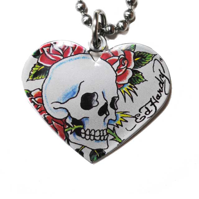 Ed Hardy Jewelry(エドハーディー）"SKULL ROSE PENDANT"EHPSSX0016　ペンダント