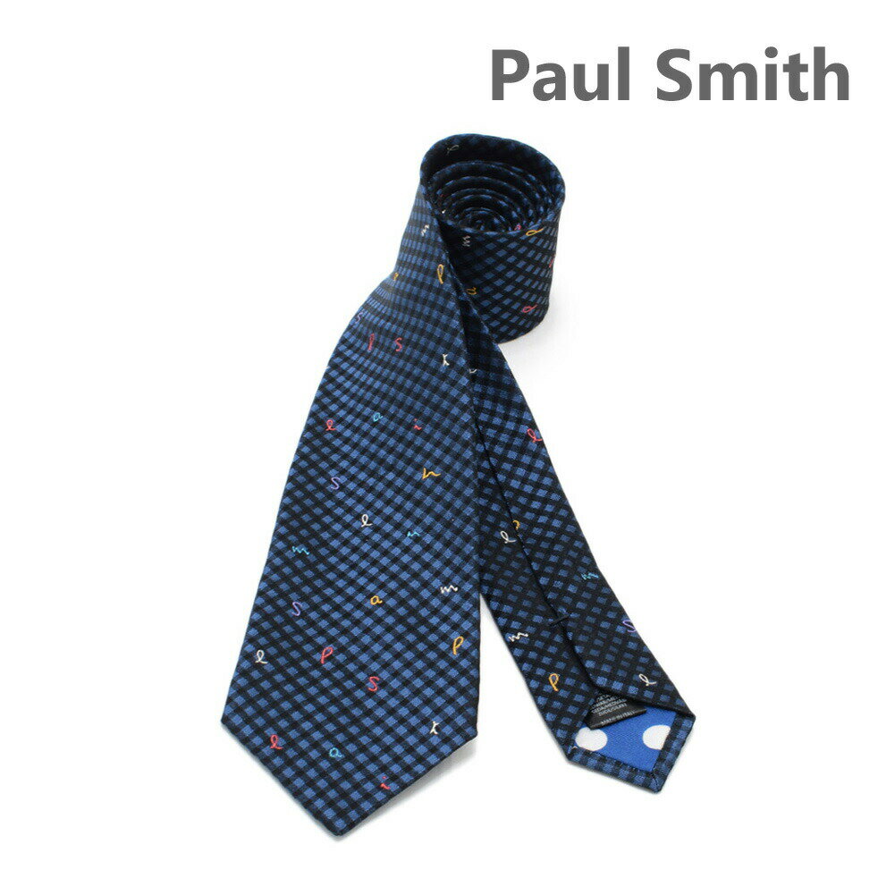 ポールスミス ネクタイ 10PS3AHLU01-47 ブルー系 8cm メンズ Paul Smith M1A/OTIEX/HLU01 47【送料無料（※北海道・沖縄は1,000円）】