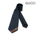 グッチ ネクタイ 10GU456510-4066 ネイビー系 7cm メンズ GUCCI 456510 4E002 4066【送料無料（※北海道・沖縄は1,000円）】