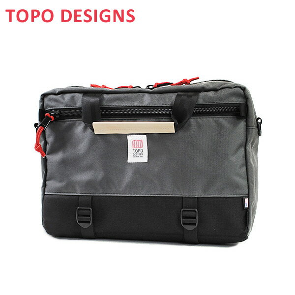 TOPO DESIGNS (トポ デザイン) バッグ COMMUTER BRIEFCASE TDCMB015 3way バックパック ショルダーバッグ パソコン収納 リュック チャコール グレー ブラック メンズ 