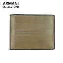 アルマーニ アルマーニ 財布 ARMANI COLLEZIONI YAM007 YCE75 80028 二つ折り FANGO カーキ グリーン ファンゴ メンズ コレッツォーニ PORTAFOGLIO TES.LOGATO ACU レザー 【送料無料（※北海道・沖縄は配送不可）】