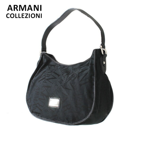 樂天商城 - ARMANI COLLEZIONI バッグ アルマーニ コレッツォーニ ハンドバッグ YAW209 YD239 ショルダーバッグ ロゴグラム 88001 NERO 黒 ブラック レザー ポリエステル レディース 【送料無料（※北海道・沖縄は配送不可）】