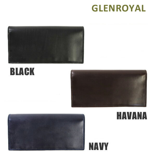 グレンロイヤル 長財布（メンズ） グレンロイヤル 財布 長財布 03-5605 BLACK HAVANA NAVY GLENROYAL 小銭入れ付 ボックスなし ブライドル レザー メンズ 【送料無料（※北海道・沖縄は配送不可）】