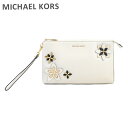 マイケルコース バッグ MICHAEL KORS クラッチバッグ 32H6GFAW3T 085 OPTIC WHITE レザー ハンドバッグ レディース 【送料無料（※北海道・沖縄は配送不可）】