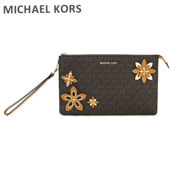 マイケルコース ハンドバッグ マイケルコース バッグ MICHAEL KORS クラッチバッグ 32H6GFAW3B 200 BROWN 茶 レザー ハンドバッグ レディース 【送料無料（※北海道・沖縄は配送不可）】 [MKBSI]