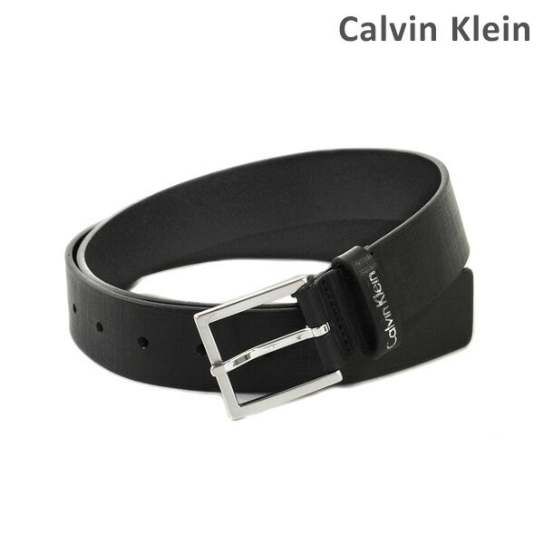 カルバンクライン ベルト（メンズ） カルバンクライン ベルト Calvin Klein K50K502401 メンズ レザー シルバー/ブラック 海外正規品 【送料無料（※北海道・沖縄は配送不可）】