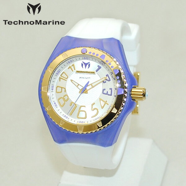 テクノマリーン TechnoMarine テクノマリーン 腕時計 TM115226 CRUISE ORIGINAL パープル/ゴールド/ホワイト ラバー ウォッチ テクノマリン 時計 【送料無料（※北海道・沖縄は配送不可）】