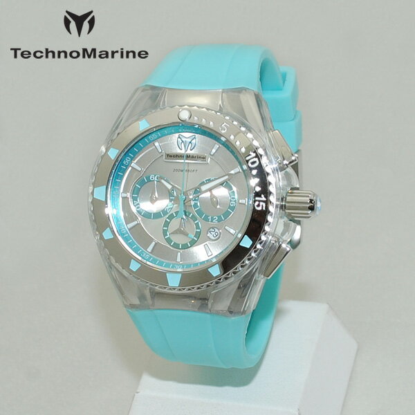 テクノマリーン TechnoMarine テクノマリーン 腕時計 TM115170 CRUISE PEARL グリーン系/シルバー/ホワイト ラバー ウォッチ テクノマリン 時計 【送料無料（※北海道・沖縄は配送不可）】