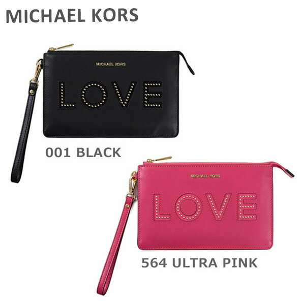 マイケルコース クラッチバッグ MICHAEL KORS 32H7GFDW2O 001 BLACK 564 ULTRA PINK レディース ポーチ ポシェット バッグ 【送料無料（※北海道 沖縄は配送不可）】 MKBSI