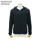 ベアフットドリームス パーカー B544-15 BLACK CozyChic Adult Ribbed Hoodie メンズ BAREFOOT DREAMS 