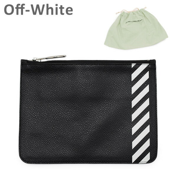 在庫処分 オフホワイト クラッチバッグ ポーチ ブラック DIAG FLAT POUCH OMNF010 S19 C440321001 Off-White 【送料無料（※北海道・沖縄は配送不可）】