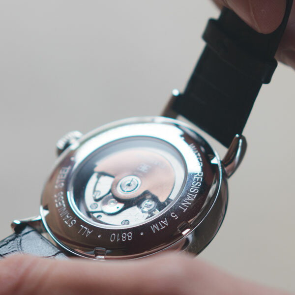 EARNSHAW アーンショウ 時計 腕時計 ES-8810-03 レザー ブラウン/シルバー メンズ ウォッチ 自動巻き【送料無料（※北海道・沖縄は配送不可）】