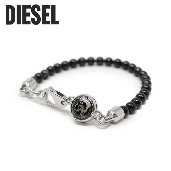 ディーゼル ブレスレット DX0848040 シルバー/ブラック DIESEL アクセサリー メンズ 