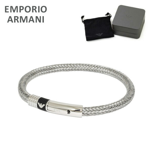 エンポリオ アルマーニ ブレスレット EGS1623040 シルバー EMPORIO ARMANI アクセサリー メンズ 【送料無料（※北海道・沖縄は配送不可）】