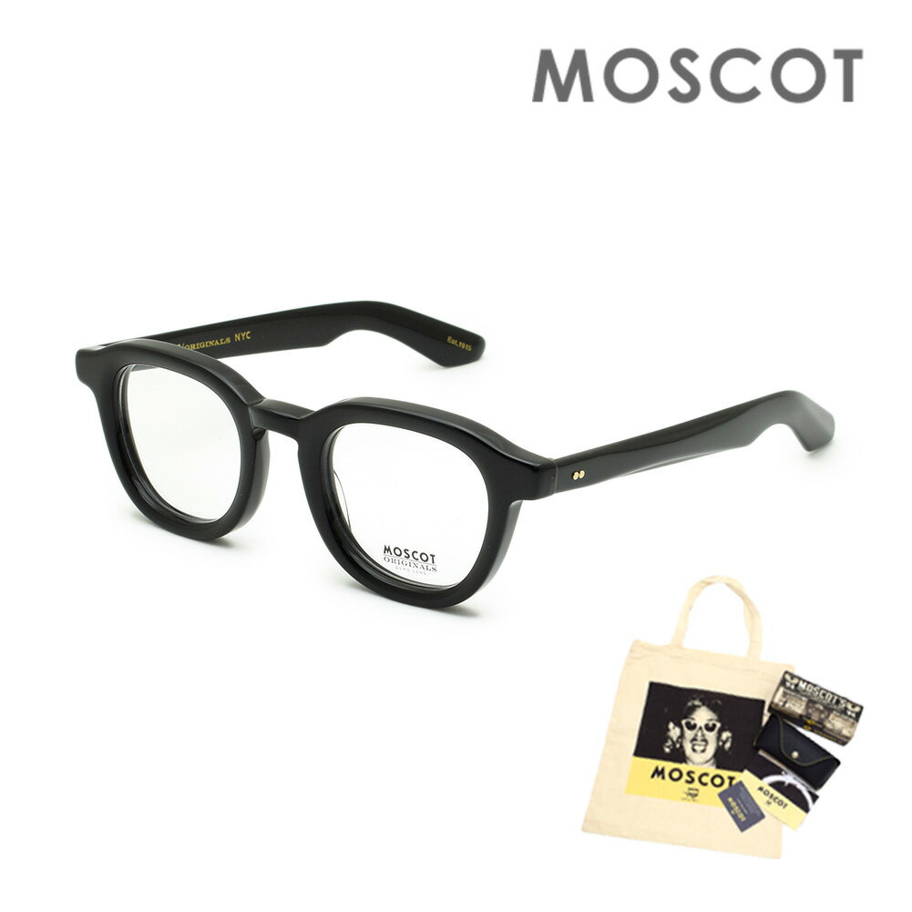 モスコット メガネ レディース MOSCOT モスコット DAHVEN DAH-O47240200-01 BLACK サイズ47 眼鏡 フレーム のみ メンズ レディース 【送料無料（※北海道・沖縄は配送不可）】