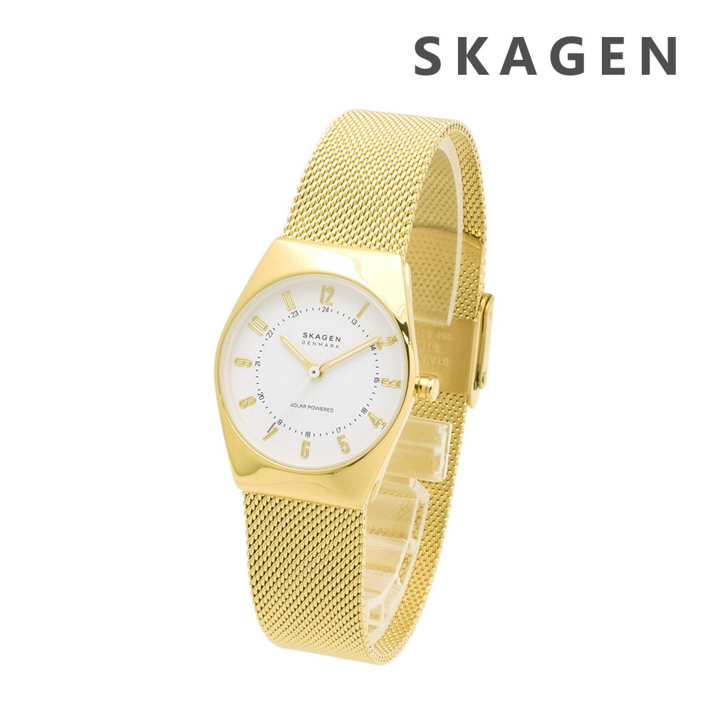 スカーゲン 【国内正規品】スカーゲン 腕時計 SKW3077 SKAGEN GRENEN LILLE SOLAR POWERED レディース ゴールド メッシュ【送料無料（※北海道・沖縄は配送不可）】