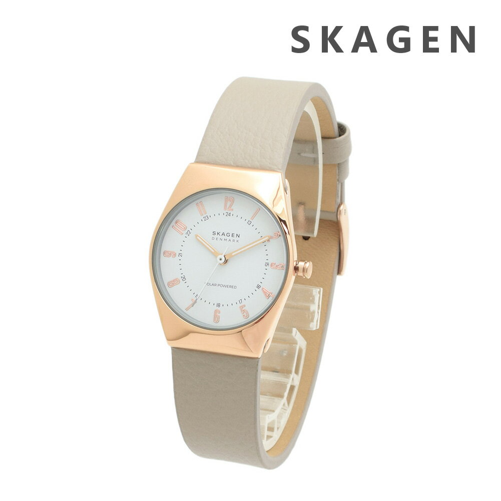 スカーゲン 腕時計 SKW3079 SKAGEN GRENEN LILLE SOLAR POWERED レディース ローズゴールド/グレー レザー