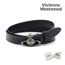 ヴィヴィアンウエストウッド ベルト 82010003-L0022-N401 BELTS ORB BUCKLE BELT ブラック/ガンメタル メンズ【送料無料（※北海道・沖縄は配送不可）】