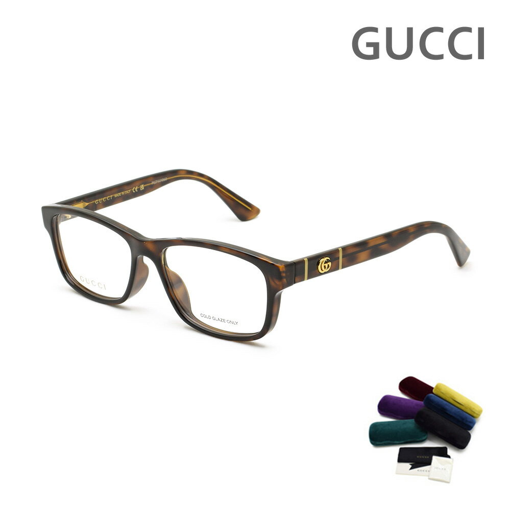 グッチ メガネ 眼鏡 フレーム のみ GG0640OA-002 ハバナ アジアンフィット メンズ GUCCI 【送料無料(※北海道・沖縄は配送不可)】