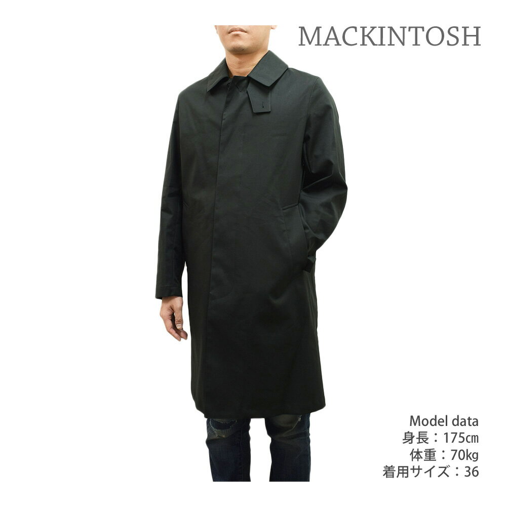 マッキントッシュ マッキントッシュ ステンカラーコート MO6122-MOP5563 MANCHESTER ブラック メンズ MACKINTOSH【送料無料（※北海道・沖縄は配送不可）】