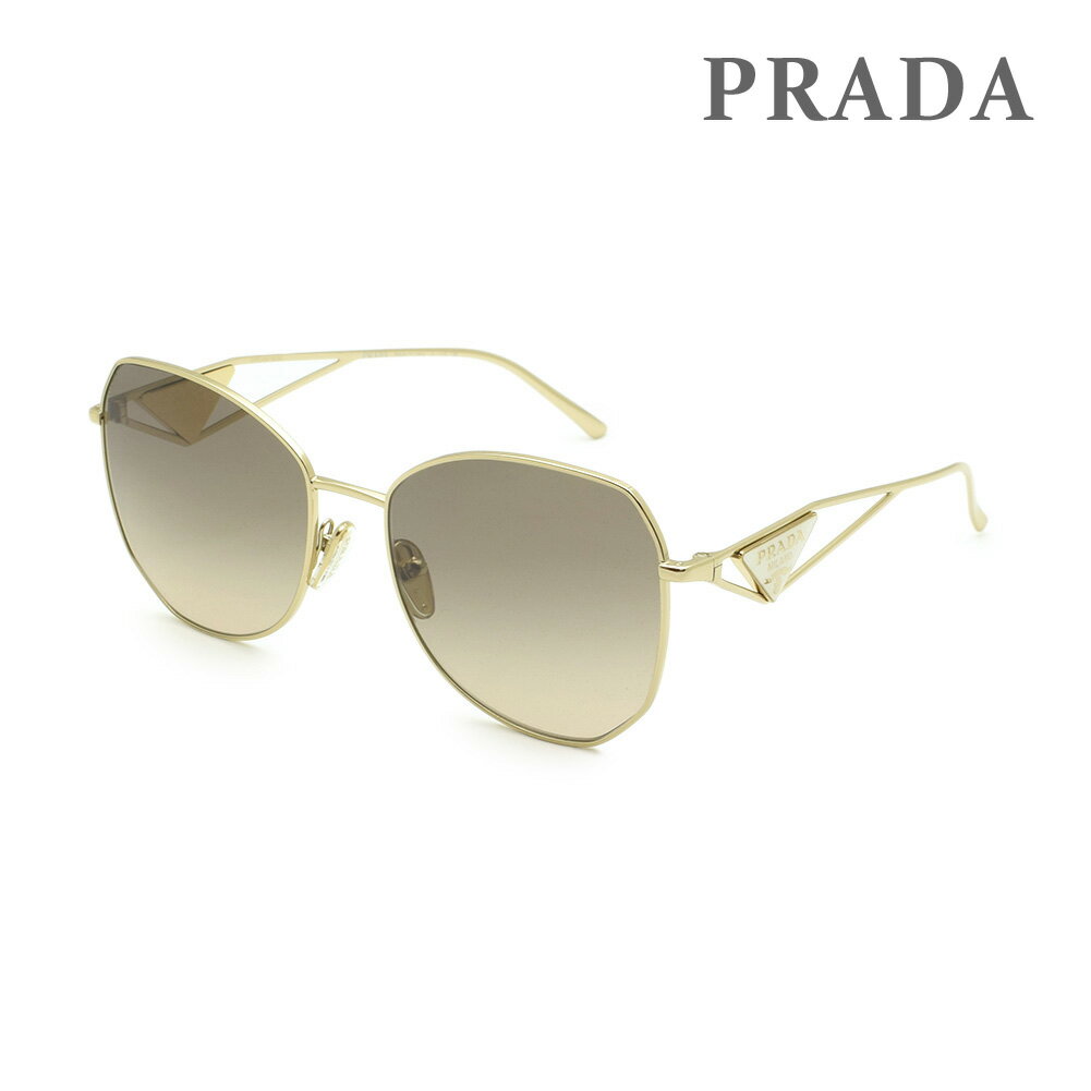 プラダ サングラス PR57YS ZVN3D0 57 ペールゴールド/ブラウン ノーズパッド レディース UVカット PRADA【送料無料（※北海道・沖縄は配送不可）】