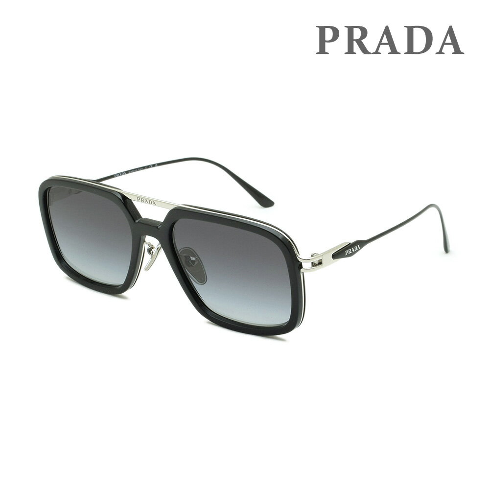 プラダ サングラス（レディース） プラダ サングラス PR57ZS 1AB09S 55 ブラック/グレー ノーズパッド メンズ UVカット PRADA【送料無料（※北海道・沖縄は配送不可）】