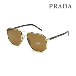 プラダ サングラス PR59YS ZVN5Y1 57 ペールゴールド/ブラウン ノーズパッド メンズ UVカット 偏光レンズ PRADA【送料無料（※北海道・沖縄は配送不可）】