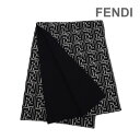 フェンディ マフラー（メンズ） フェンディ マフラー メンズ FXS124 ALGSF0D8J ベージュ/ブラック ウール FF FENDI【送料無料（※北海道・沖縄は配送不可）】