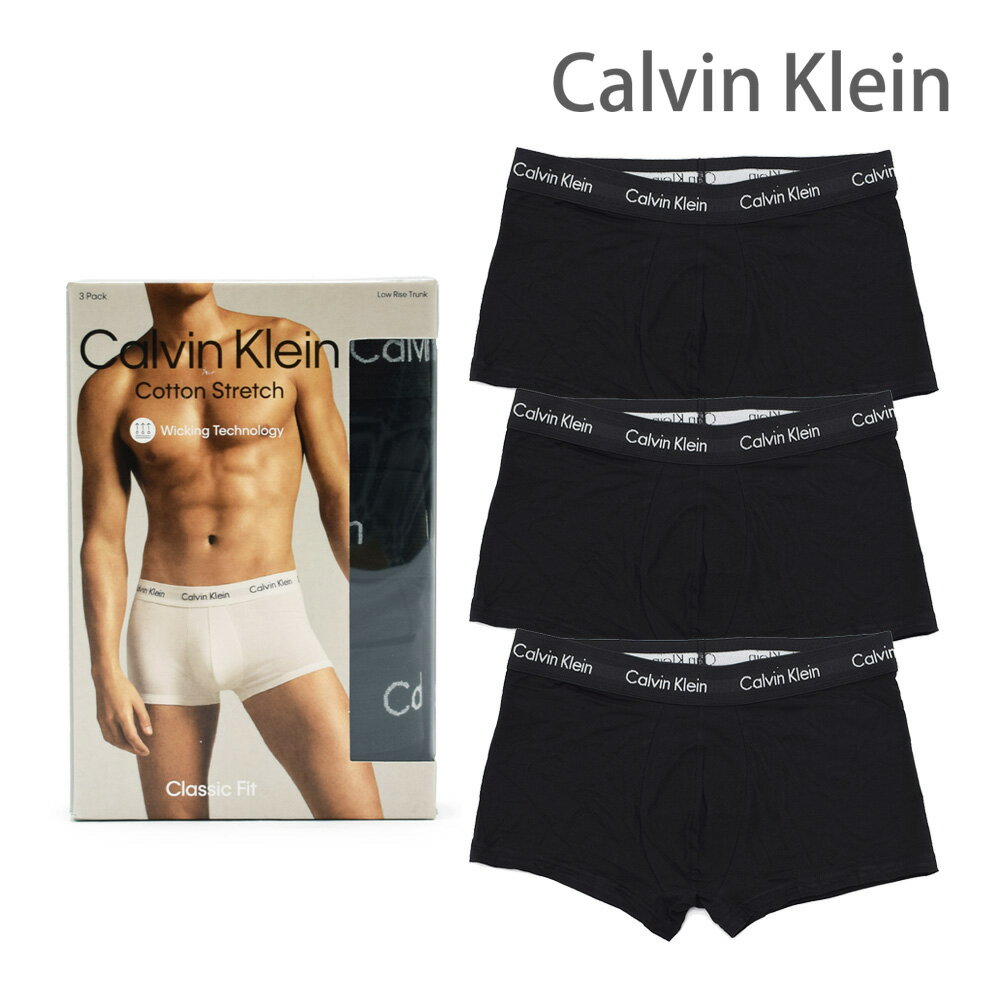 カルバンクライン ボクサーパンツ 3枚セット NB2614-001 3P ブラック メンズ Calvin Klein CK【送料無料（※北海道・沖縄は配送不可）】