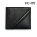 フェンディ フェンディ 二つ折り財布 7M0169-AP1T-F0GXN ブラック メンズ ウォレット FENDI CLASSIC BILFOLD FF DIAGONAL【送料無料（※北海道・沖縄は配送不可）】