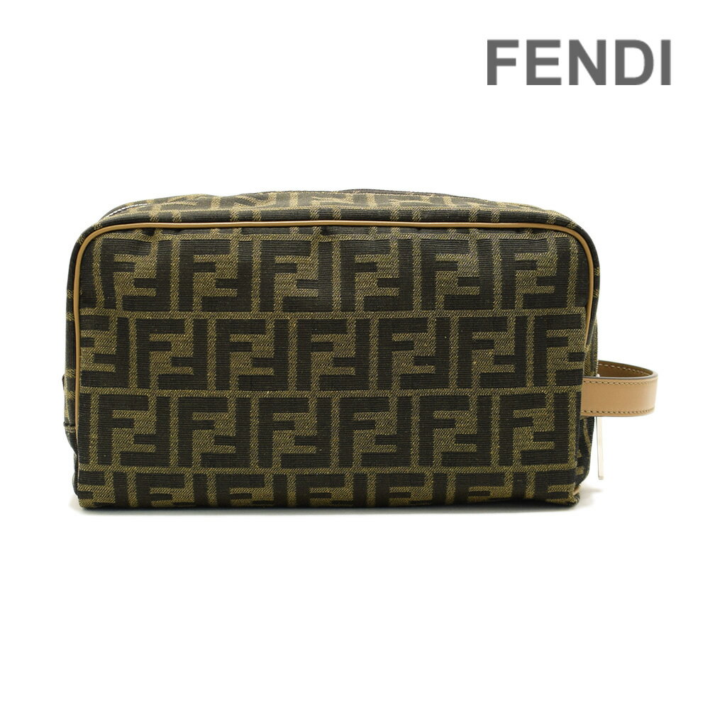 フェンディ クラッチバッグ 7N0141-ALWK-F1HRM ブラウン系 メンズ セカンドバッグ ポーチ FENDI FF【送料無料（※北海道・沖縄は配送不可）】