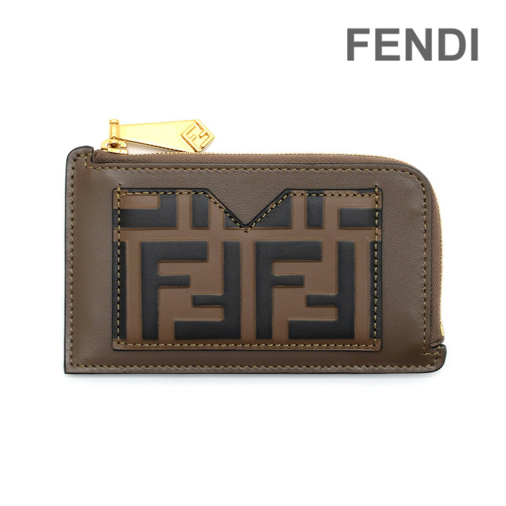 フェンディ カードケース 8M0489-ADYM-F13VK ブラウン メンズ レディース ウォレット FENDI CARD CASE POUCH【送料無料（※北海道 沖縄は配送不可）】