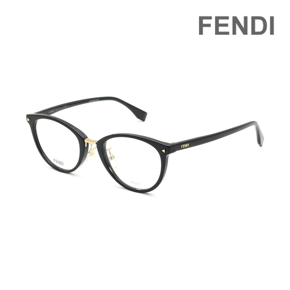 FENDI フェンディ メガネ フレーム FF 0367/G 807 50 ブラック ノーズパッド レディース【送料無料（※北海道・沖縄は配送不可）】