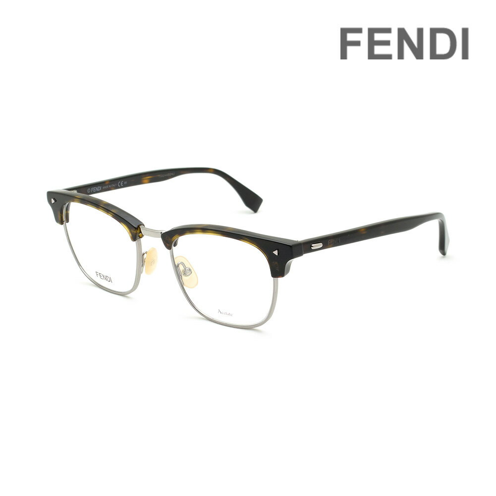 FENDI フェンディ メガネ フレーム FF M0006 086 50 ダークハバナ ノーズパッド メンズ【送料無料（※北海道・沖縄は配送不可）】