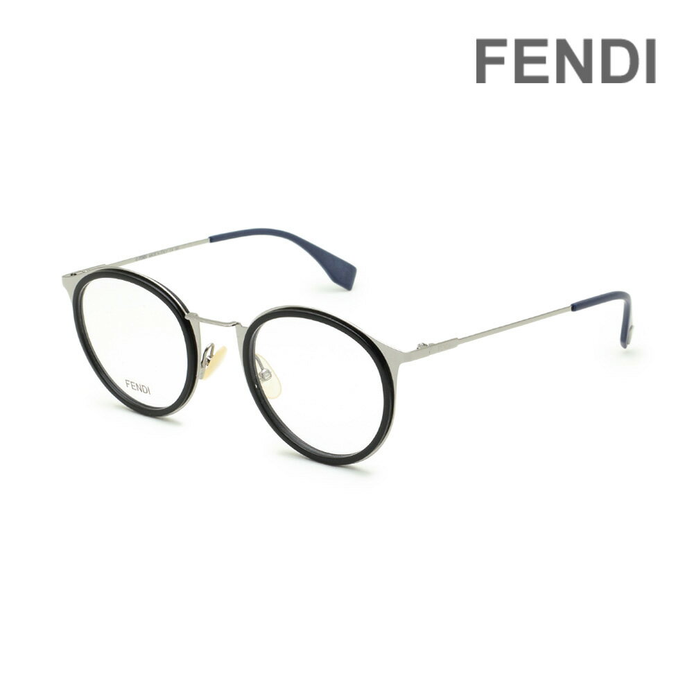 FENDI フェンディ メガネ フレーム FF M0023 284 48 ブラック ノーズパッド メンズ レディース【送料無料（※北海道・沖縄は配送不可）】