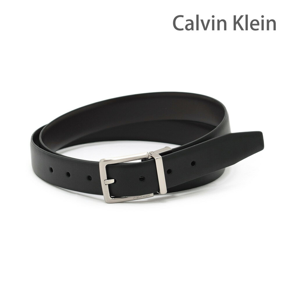 カルバンクライン ベルト（メンズ） カルバンクライン ベルト Calvin Klein 11CK020031 BLK/BRN メンズ シルバー/ブラック/ブラウン レザー リバーシブル【送料無料（※北海道・沖縄は配送不可）】