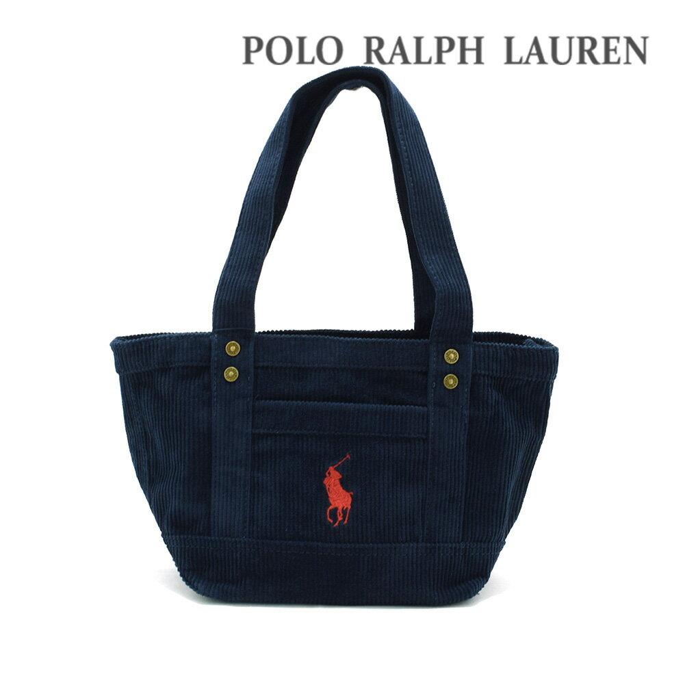 ラルフローレン ポロ ラルフローレン ミニ トートバッグ 2AR098-BCV ネイビー コーデュロイ ジュニア メンズ レディース POLO RALPH LAUREN【送料無料（※北海道・沖縄は配送不可）】