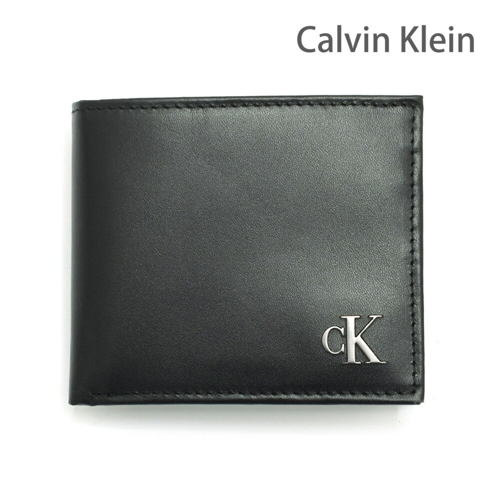 カルバンクライン 財布（メンズ） カルバンクライン 二つ折り財布 31KJ130003 ブラック メンズ 小銭入れあり Calvin Klein CK【送料無料（※北海道・沖縄は配送不可）】