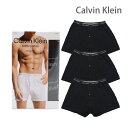 カルバン・クライン カルバンクライン トランクス 3枚セット NB4005-001 3P ブラック メンズ パンツ Calvin Klein CK【送料無料（※北海道・沖縄は配送不可）】