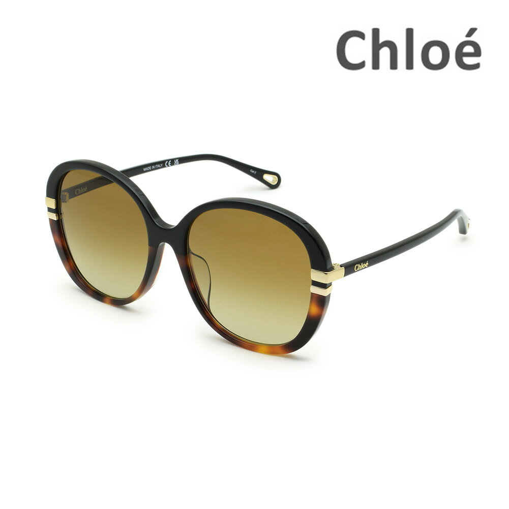 クロエ サングラス（レディース） 【国内正規品】Chloe クロエ サングラス CH0207SK-003 ブラック/ハバナ アジアンフィット レディース UVカット【送料無料（※北海道・沖縄は配送不可）】